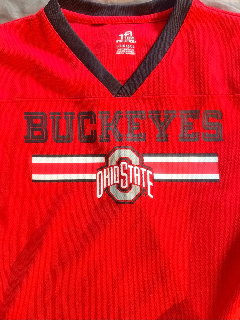 Ohio State Buckeyes Red Jersey Top